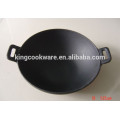 wok de hierro fundido wok China pre-condimentado recubrimiento para cocina